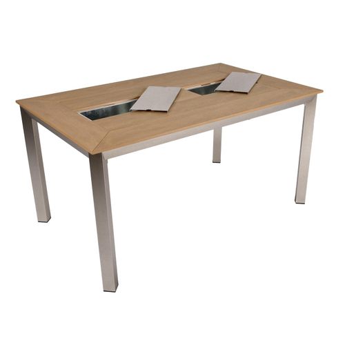 4059865542732 - Alu Tisch FLORENCE mit 2 Eisbehältern Garten Gartentisch Outdoor Esstisch Möbel 4059865542732 - Alu Tisch FLORENCE mit 2 Eisbehältern Garten Gartentisch Outdoor Esstisch Möbel