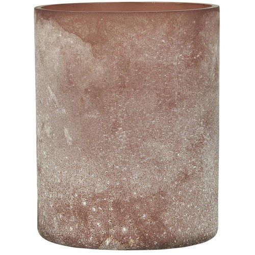 5709898348212 - UNIKA Kerzenhalter frosted aus Glas Ø10 x H13 cm faded rose