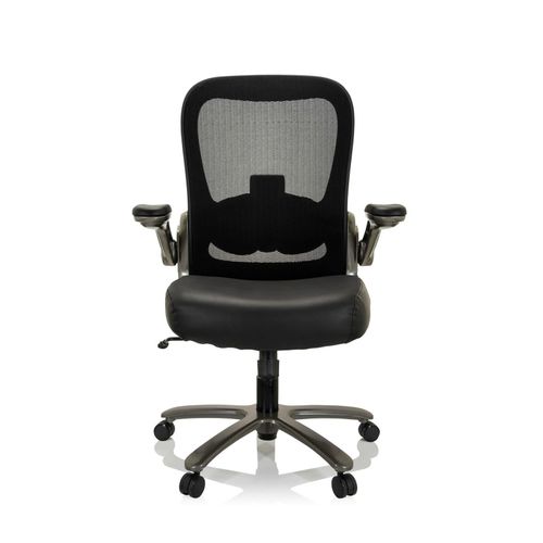 4064323017257 - XXL Drehstuhl INSTRUCTOR XXL T I Netzstoff Leder mit abklappbaren Armlehnen hjh OFFICE 4064323017257 - XXL Drehstuhl INSTRUCTOR XXL T I Netzstoff Leder mit abklappbaren Armlehnen hjh OFFICE