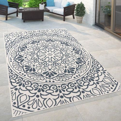 4061981085871 - Paco Home - In- & Outdoor-Teppich Für Balkon Und Terrasse Mit Orient-Muster In Blau 120x170 cm