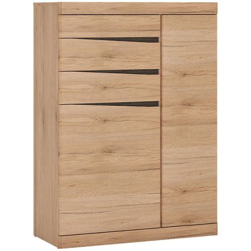 4066075106807 - Lomadox - Highboard mit 3 Schubkästen SANFORD-129 in Eiche hell Nb b h t ca 86 1195 40 cm