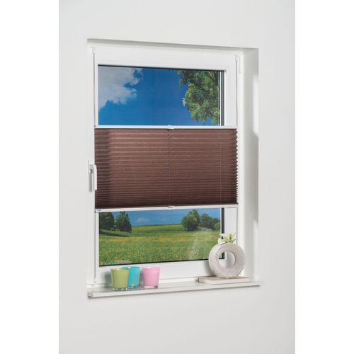 4260459063230 - K-HOME Plissee »Klemmfix Pisa« Lichtschutz ohne Bohren verspannt Crushed-Optik