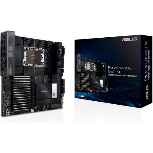 4711387123515 - ASUS PRO WS W790E-SAGE SE Mainboard - Intel W790 - Intel LGA4677 socket - DDR5 RAM - Extended ATX