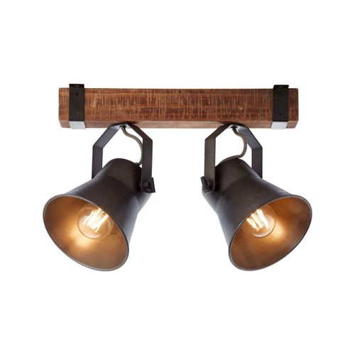 4004353356247 - Lampe Plow Spotbalken 2flg schwarz stahl 2x A60 E27 10W gf Normallampen n ent Köpfe schwenkbar Für LED-Leuchtmittel geeignet - Brilliant 4004353356247 - Lampe Plow Spotbalken 2flg schwarz stahl 2x A60 E27 10W gf Normallampen n ent Köpfe schwenkbar Für LED-Leuchtmittel geeignet - Brilliant