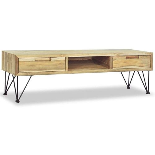 8718475568902 - Bonnevie - TV-SchrankTV-Möbel 120 x 35 x 35 cm Teak Massiv vidaXL