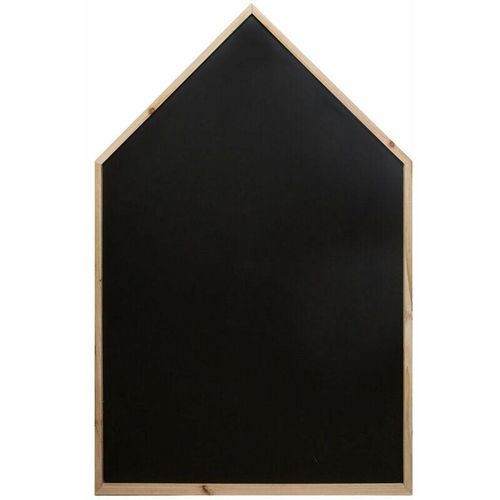 3560238325384 - Atmosphera Créateur Dintérieur - Praktische Kreidetafel häuschen aus hochwertigem Tannenholz und mdf Hausform schwarz 75 x 116 cm