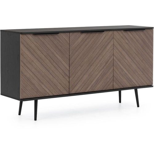 4066075173588 - Lomadox - Sideboard 150cm in graphit mit Holzoptik PRETORIA-132 - braun