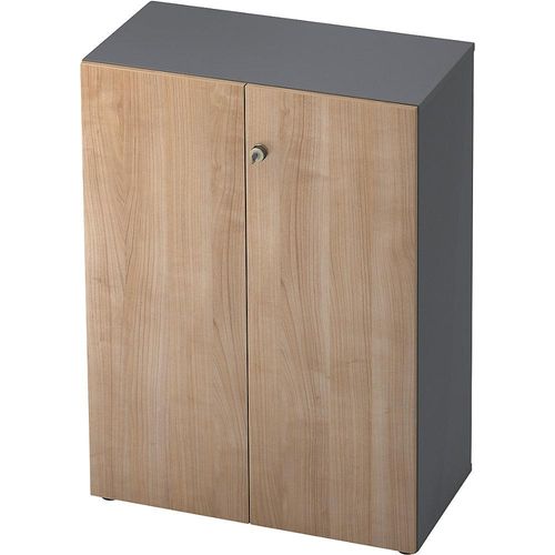 4032062157886 - eurokraft pro Aktenschrank Flügeltüren 2 Fachböden graphit Nussbaum-Dekor 4032062157886 - eurokraft pro Aktenschrank Flügeltüren 2 Fachböden graphit Nussbaum-Dekor