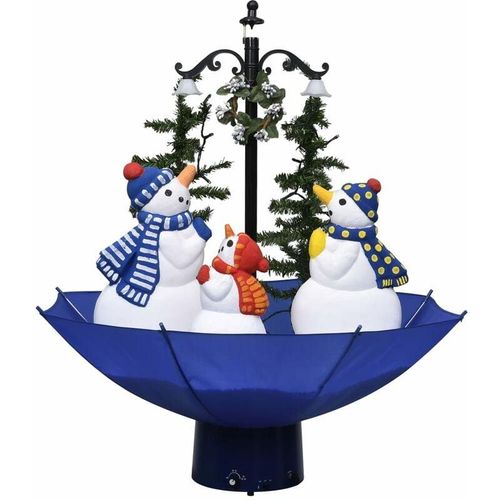 8719883994871 - Vidaxl - Weihnachtsbaum mit Schnee und Schirm-Fuß Blau 75 cm pvc