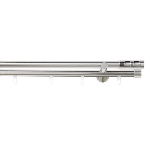 4015161082044 - Kombi-Vorhangstange Cartucho Gr 1 silber (edelstahlfarben) Gardinenstangen L 120cm Ø 20mm 2 läufig Metall Aluminium Kunststoff L120cm 4015161082044 - Kombi-Vorhangstange Cartucho Gr 1 silber (edelstahlfarben) Gardinenstangen L 120cm Ø 20mm 2 läufig Metall Aluminium Kunststoff L120cm