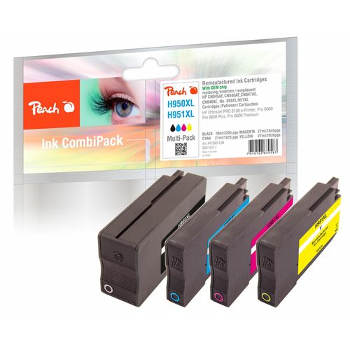 7640162839587 - H950XL 4 Druckerpatronen XL (bk c m y) ersetzt HP No 950XL No 951XL C2P43A für zB HP OfficeJet Pro 8600 Premium e-All-in-One (wiederaufbereitet) 7640162839587 - H950XL 4 Druckerpatronen XL (bk c m y) ersetzt HP No 950XL No 951XL C2P43A für zB HP OfficeJet Pro 8600 Premium e-All-in-One (wiederaufbereitet)