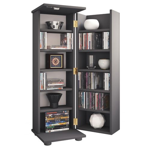 4051814444593 - Holz CD DVD Stand Regal platzsparender CD Schrank mit abschließbarer Holztür für 300 CDs oder 130 DVDs oder 72-Videos Maße H 93 x B 31 x T 31 cm 10 variable Einlegeböden – Engalo L 4051814444593 - Holz CD DVD Stand Regal platzsparender CD Schrank mit abschließbarer Holztür für 300 CDs oder 130 DVDs oder 72-Videos Maße H 93 x B 31 x T 31 cm 10 variable Einlegeböden – Engalo L
