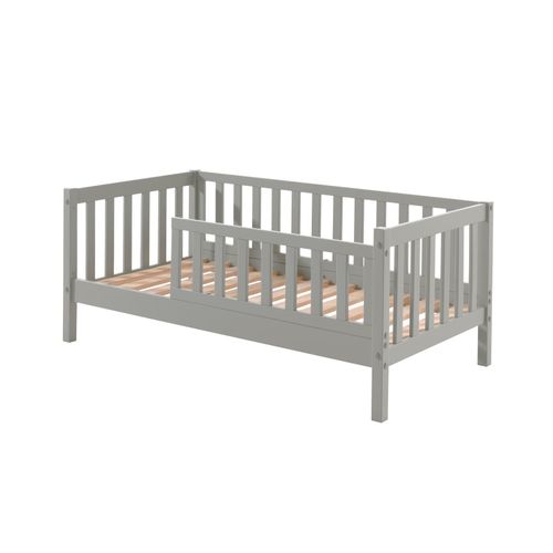 5420070237130 - Juniorbett mit Liegefläche 70 x 140 cm Umrandung mit senkrechten Sprossen Ausf Kiefer massiv hellgrau lackiert 5420070237130 - Juniorbett mit Liegefläche 70 x 140 cm Umrandung mit senkrechten Sprossen Ausf Kiefer massiv hellgrau lackiert