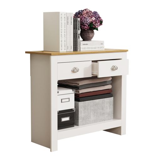 4051814440052 - Holz Kommode Sideboard mit offenen Fach und Schubladen Maße ca H 76 x B 85 x T 35 cm - Balusa S