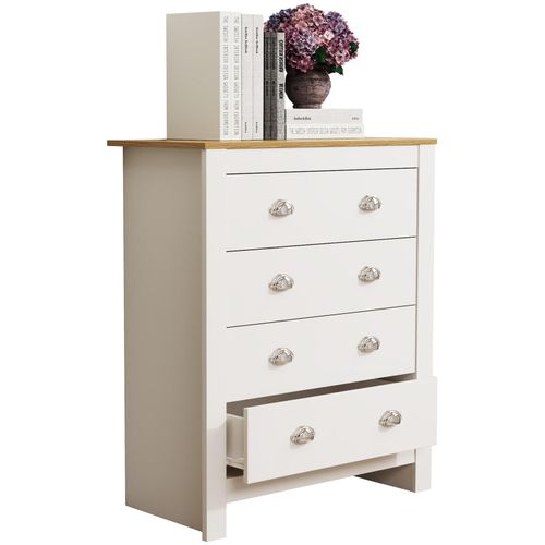 4051814440397 - Holz Kommode Sideboard Highboard Anrichte Schrank Dielenmöbel Schublade Balusa XL