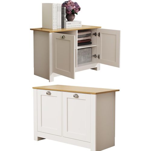 4051814440069 - Holz Kommode Sideboard Badmöbel Anrichte Schrank Dielenmöbel Schublade Balusa M