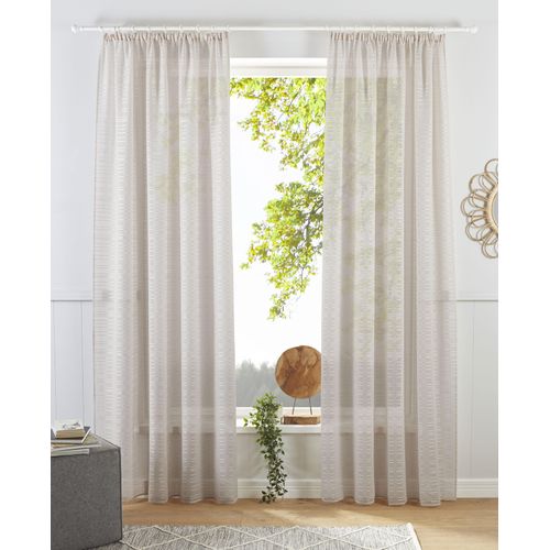 6930325758390 - Gardine BRUNO BANANI Linus Gr 3 beige (sandfarben) B130cm H225cm Polyester Gardinen 1 Schal eingewebte Querstreifen verschiedene Größen 6930325758390 - Gardine BRUNO BANANI Linus Gr 3 beige (sandfarben) B130cm H225cm Polyester Gardinen 1 Schal eingewebte Querstreifen verschiedene Größen