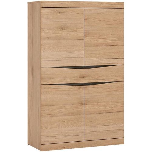 4066075106777 - Lomadox - Highboard mit Schubkasten SANFORD-129 in Eiche hell Nb b h t ca 86 139 40 cm - braun