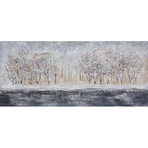 4032295086021 - Ölbild BÖNNINGHOFF Ölgemälde Wald grau (farbe bild(er) grau) B140cm H60cm T25cm Holz Canvas Bilder handgefertigt