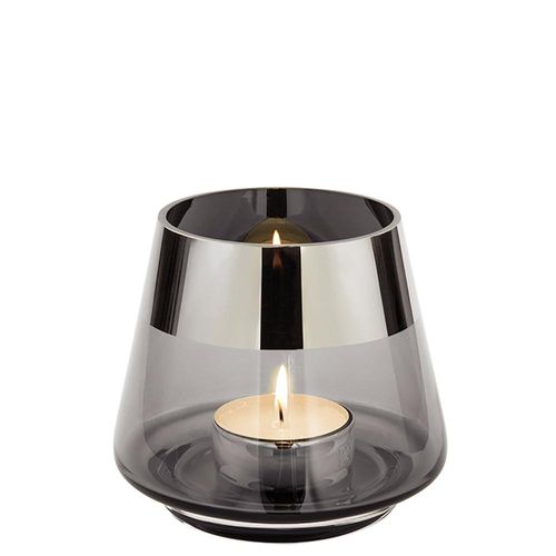 4042911160707 - Teelichthalter Jonas aus mundgeblasenem Glas grau 4042911160707 - Teelichthalter Jonas aus mundgeblasenem Glas grau