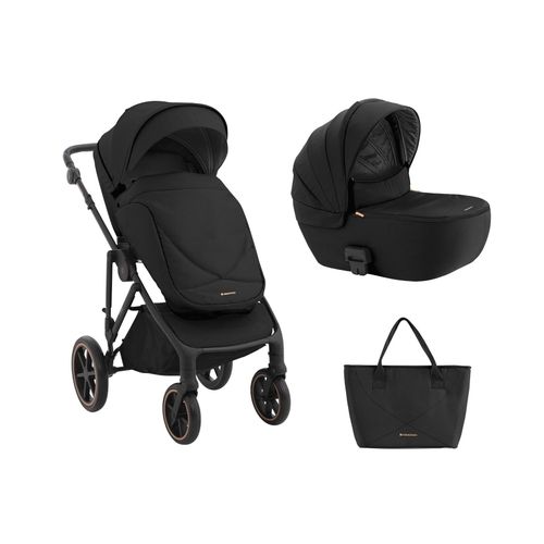 3800171205900 - Kikkaboo Kinderwagen Thea 2 in 1 EVA-Räder verstellbarer Schiebegriff Babywanne schwarz