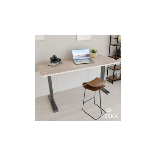 4054748017161 - VESKA Höhenverstellbarer Schreibtisch (140 x 70 cm) - Sitz- & Stehpult - Bürotisch Elektrisch Höhenverstellbar mit Touchscreen & Stahlfüßen - Anthrazit Eiche 4054748017161 - VESKA Höhenverstellbarer Schreibtisch (140 x 70 cm) - Sitz- & Stehpult - Bürotisch Elektrisch Höhenverstellbar mit Touchscreen & Stahlfüßen - Anthrazit Eiche