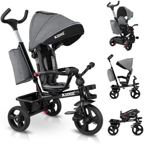 4260692710113 - KIDIZ® Dreirad 5in1 Kinderdreirad mit Schubstange Lenksystem Stange ab 1 Jahr vorwärts und Rückwärtsfahrt Jogger Korb Tasche Getränkehalter Sonnendach Gummiräder Buggy Fahrrad Baby Klappbar 4260692710113 - KIDIZ® Dreirad 5in1 Kinderdreirad mit Schubstange Lenksystem Stange ab 1 Jahr vorwärts und Rückwärtsfahrt Jogger Korb Tasche Getränkehalter Sonnendach Gummiräder Buggy Fahrrad Baby Klappbar