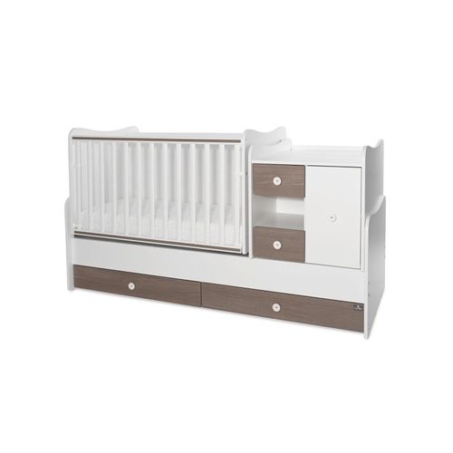 3800166107349 - Babybett Jugendbett 3 in 1 Mini Max umbaubar für 2 Kinder gleichzeitig braun weiß 3800166107349 - Babybett Jugendbett 3 in 1 Mini Max umbaubar für 2 Kinder gleichzeitig braun weiß