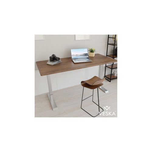 4054748017260 - VESKA Höhenverstellbarer Schreibtisch (140 x 70 cm) - Sitz- & Stehpult - Bürotisch Elektrisch Höhenverstellbar mit Touchscreen & Stahlfüßen - Silber Antik 4054748017260 - VESKA Höhenverstellbarer Schreibtisch (140 x 70 cm) - Sitz- & Stehpult - Bürotisch Elektrisch Höhenverstellbar mit Touchscreen & Stahlfüßen - Silber Antik