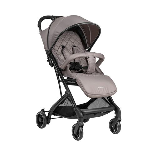 3800171209663 - Kikkaboo Kinderwagen Miley mit Fußsack Fußstütze verstellbar klappbar Korb beige schwarz