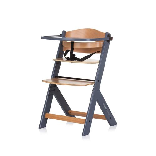 3800931058432 - Kinderhochstuhl Tip Top Holz verstellbar Tisch Gurt Treppenstuhl grau