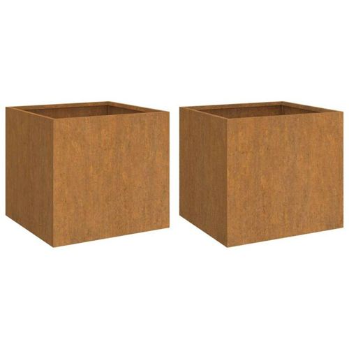 8720287145530 - Bonnevie - Pflanzkübel 2 Stk 49x47x46 cm Cortenstahl vidaXL887591