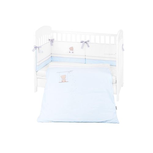 3800171200325 - Kikkaboo Babybettwäsche Set Dream Big 3-teilig Decke 135 x 95 für Bett 140 x 70 blau