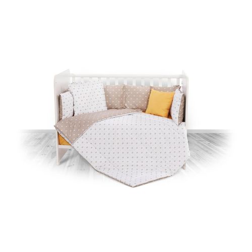 3800151990901 - Babybettwäsche-Set 5-tlg Decke 140 x 95 cm Kissen 43 x 35 cm Nestchen beige Krone 3800151990901 - Babybettwäsche-Set 5-tlg Decke 140 x 95 cm Kissen 43 x 35 cm Nestchen beige Krone