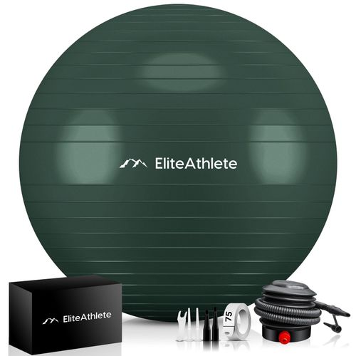 4260696120154 - EliteAthlete® Gymnastikball Sitzball Büro ergonomisch mit Anti Burst System - Fitness Yoga Pilates Schwangerschaft - Schwangerschaftsball Fitnessball Yogaball - Yoga Ball inkl Luftpumpe - Forest 55cm 4260696120154 - EliteAthlete® Gymnastikball Sitzball Büro ergonomisch mit Anti Burst System - Fitness Yoga Pilates Schwangerschaft - Schwangerschaftsball Fitnessball Yogaball - Yoga Ball inkl Luftpumpe - Forest 55cm