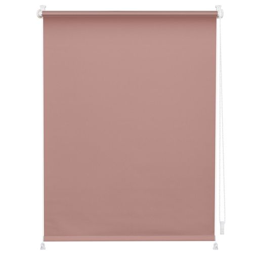 4250434155852 - Seitenzugrollo ORIGINAL Uni Rollo Rollos Gr 220 cm stufenlos positionierbar 90 cm rosa (altrosa weiß) Verdunkelungsrollos mit Klemmträger und Farbbeschichtung - für Fenster Türen Klemmfix