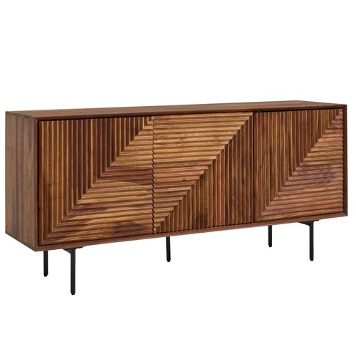 4255632531934 - Sideboard aus Sheesham Massivholz und Metall Modernes Design 148x72x40 cm mit 3 Türen 4255632531934 - Sideboard aus Sheesham Massivholz und Metall Modernes Design 148x72x40 cm mit 3 Türen