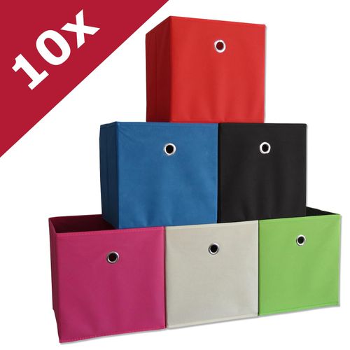 4051814348273 - Faltbox 10er Set Faltbox Klappbox Stoff Kiste Faltschachtel Maße ca H 28 x B 27 x T 27 cm Regalbox - Boxas Gr 28 schwarz B27cm H28cm T27cm Stoff Aufbewahrungsboxen 4051814348273 - Faltbox 10er Set Faltbox Klappbox Stoff Kiste Faltschachtel Maße ca H 28 x B 27 x T 27 cm Regalbox - Boxas Gr 28 schwarz B27cm H28cm T27cm Stoff Aufbewahrungsboxen