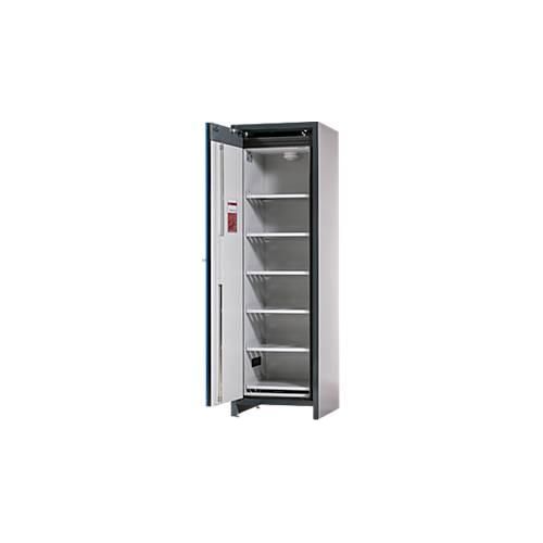 4054923265608 - Asecos Akku-Lagerschrank ION-CORE-90 CS 600 6 Fachböden gelocht + 1 Bodenauffangwanne B 599 x T 615 x H 1953 mm