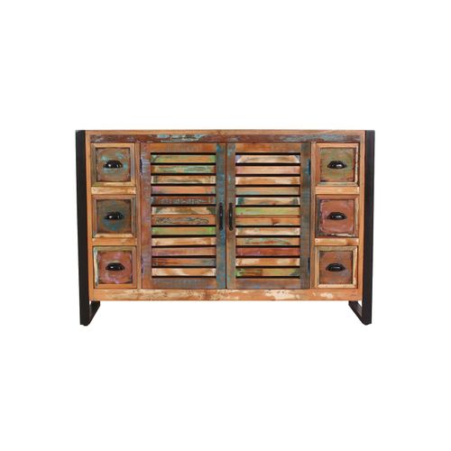 4059865165238 - Sideboard Fiume Altholz Kommode Wohnzimmer Esszimmer Schubladen Schrank