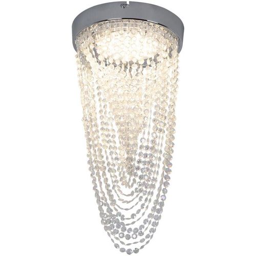 9003348119039 - - led Kronleuchter Deckenleuchte Deckenlampe Kristallleuchte Kristallbehang Chrom 12W 910lm 3000K DxH 20x34 cm