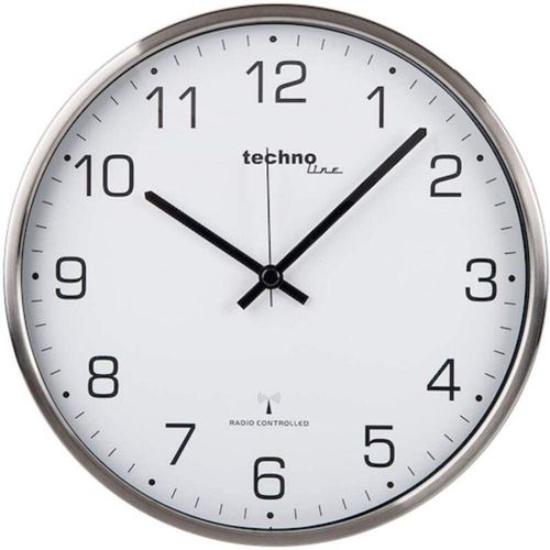 4029665089003 - TechnoLine Funk-Wanduhr WT8900 33 x 48 cm Silber 4029665089003 - TechnoLine Funk-Wanduhr WT8900 33 x 48 cm Silber