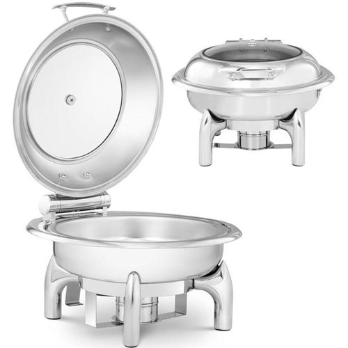 4062859058355 - Royal Catering - Runder Speisenwärmer für Pasteten mit Deckel und Fensterdurchmesser 39 cm 55 l