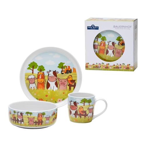 4009290173520 - Kindergeschirr Set Bauernhof 3er Set