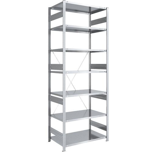 4061753027610 - eurokraft pro Schwerlast-Steckregal verzinkt Regalhöhe 3000 mm Grundregal BxT 1000 x 800 mm 4061753027610 - eurokraft pro Schwerlast-Steckregal verzinkt Regalhöhe 3000 mm Grundregal BxT 1000 x 800 mm