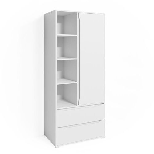 4251421952638 - Kleiderschrank Schlafzimmerschrank Ruben 80cm mit Kleiderstange Schubladen