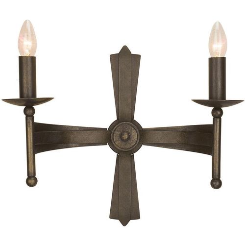 5024005430308 - Lighting CW2-OLD-BRZ Wandleuchte Cromwell 2xE14 60W Schmiedeeisen Altbronze H37cm B46cm dimmbar - Elstead