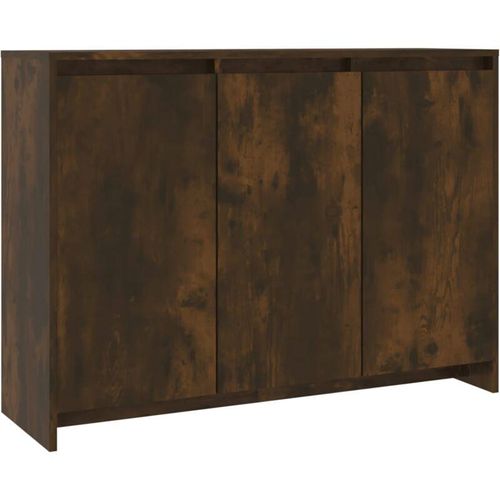 8720286836989 - Bonnevie - SideboardKommode Räuchereiche 102x33x75 cm Holzwerkstoff vidaXL