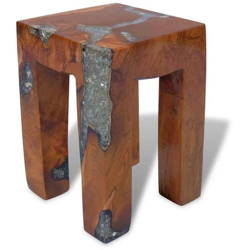 8718475999041 - Bonnevie - Hocker Massivholz Teak und Harz vidaXL825346