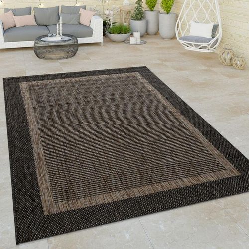 4061981065613 - Teppich Illusion 325 Teppiche Gr B L 240 cm x 340 cm 5 mm 1 St grau (anthrazit) Esszimmerteppiche Flachgewebe meliert mit Bordüre Outdoor geeignet UV-beständig